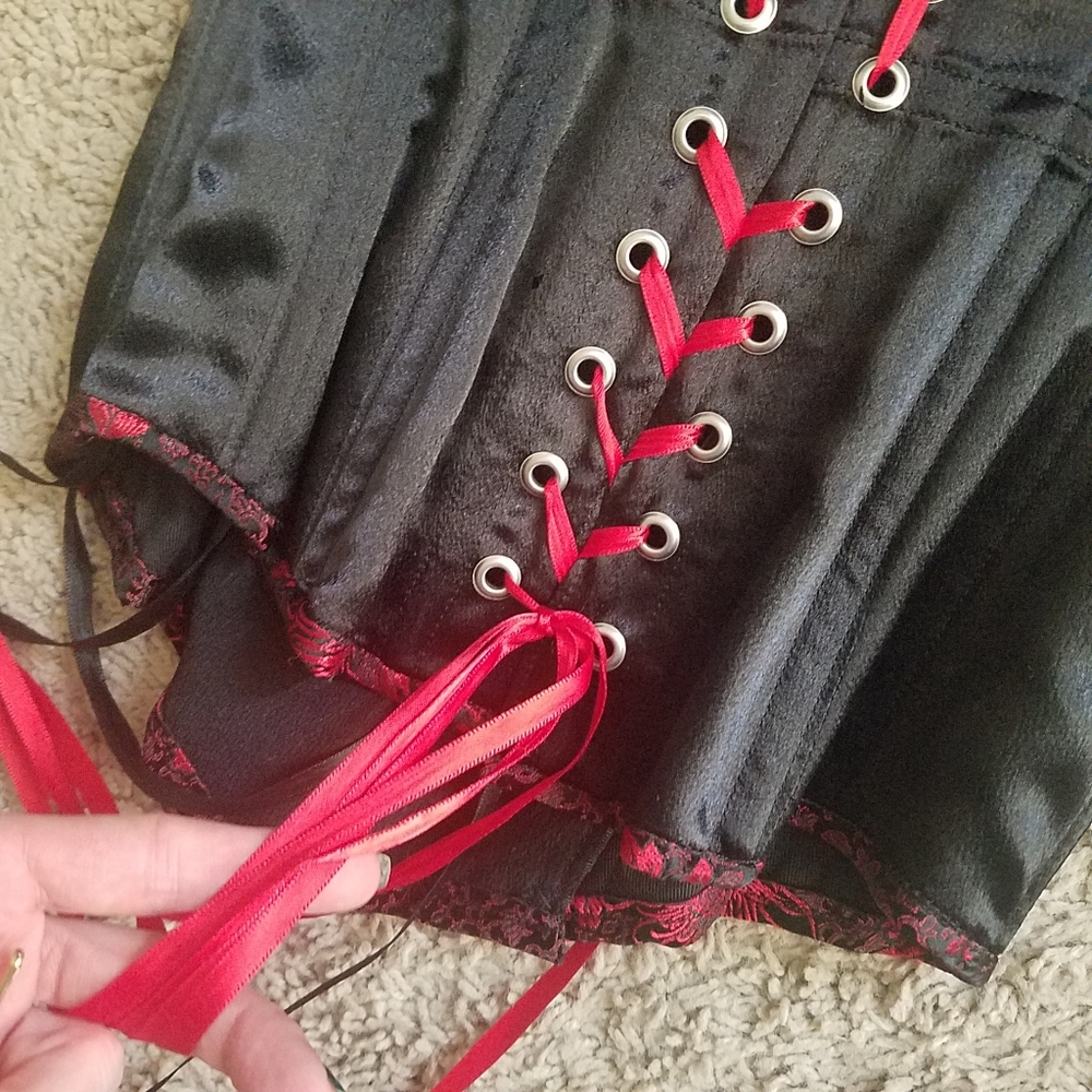 Heavy steel double boned corset. OOAK. - Picture 3 of 8